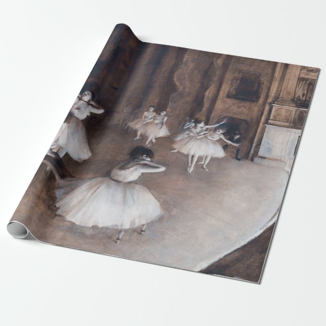 Edgar Degas - Ballett-Probe auf Bühne Geschenkpapier (Ungerollt)