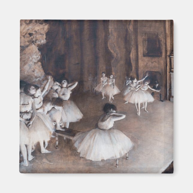 Edgar Degas - Ballett-Probe auf Bühne Magnet (Vorne)