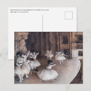 Edgar Degas - Ballett-Probe auf Bühne Postkarte