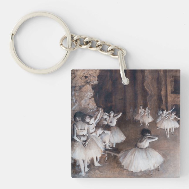 Edgar Degas - Ballett-Probe auf Bühne Schlüsselanhänger (Vorderseite)