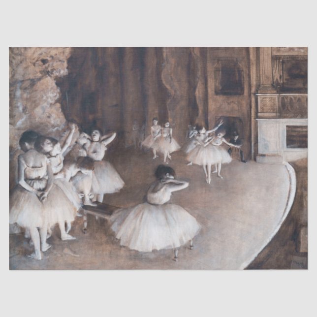 Edgar Degas - Ballett-Probe auf Bühne Seidenpapier (Vorderseite)