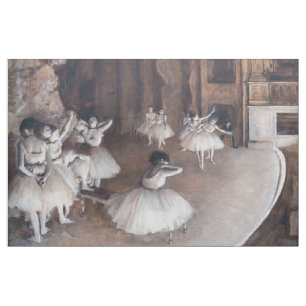 Edgar Degas - Ballett-Probe auf Bühne Stoff