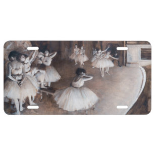 Edgar Degas - Ballett-Probe auf Bühne US Nummernschild