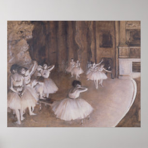 Edgar Degas   Ballett-Probe auf der Bühne, 1874 Poster