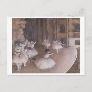 Edgar Degas   Ballett-Probe auf der Bühne, 1874 Postkarte