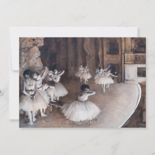 Edgar Degas - Ballettprobe auf der Bühne Dankeskarte