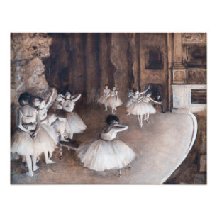 Edgar Degas - Ballettprobe auf der Bühne Fotodruck