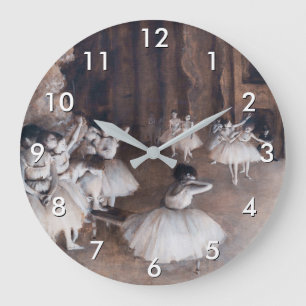 Edgar Degas - Ballettprobe auf der Bühne Große Wanduhr
