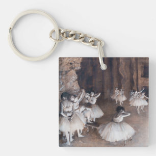 Edgar Degas - Ballettprobe auf der Bühne Schlüsselanhänger