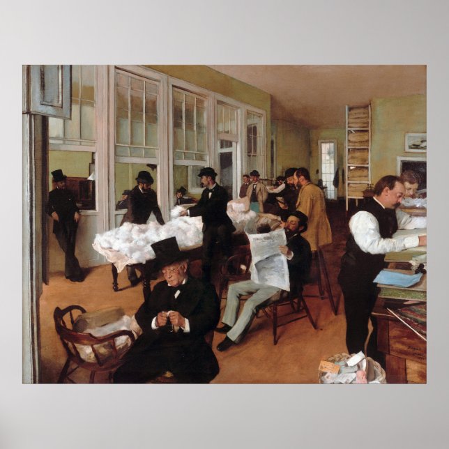 EDGAR DEGAS - Baumwollbüro in New Orleans 1873 Poster (Vorne)