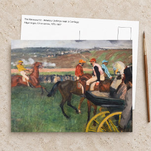 Edgar Degas - Bei den Pferderennen Postkarte