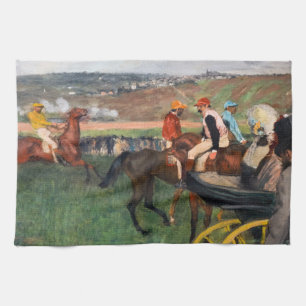 Edgar Degas - Bei den Rennen Geschirrtuch