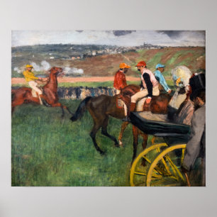 Edgar Degas - Bei den Rennen Poster