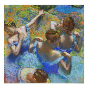 Edgar Degas - Blaue Tänzerinnen Fotodruck
