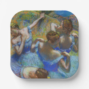 Edgar Degas - Blaue Tänzerinnen Pappteller