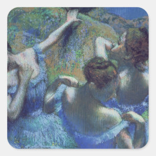 Edgar Degas Blue Dancers, c.1899 Quadratischer Aufkleber