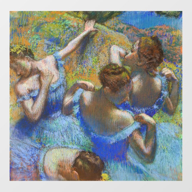 Edgar Degas - Blue Dancers Fensteraufkleber (Blatt)