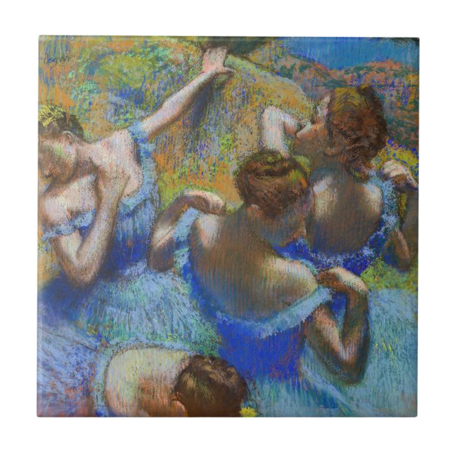 Edgar Degas - Blue Dancers Fliese (Vorderseite)
