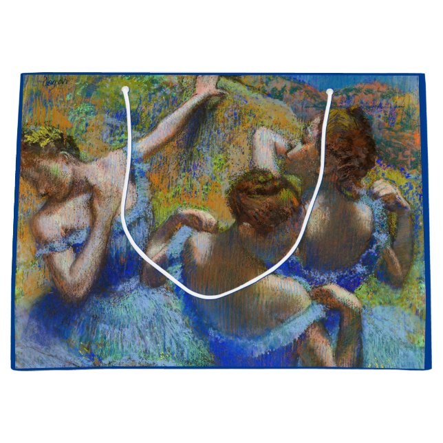Edgar Degas - Blue Dancers Große Geschenktüte (Vorderseite)