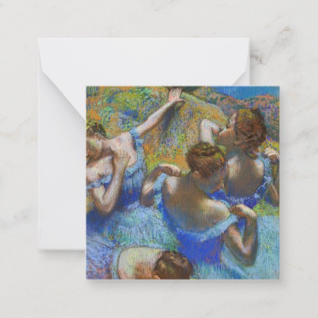 Edgar Degas - Blue Dancers Mitteilungskarte (Vorderseite)