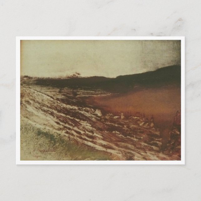 Edgar Degas - Burgund Landscape 1890 Monotype Postkarte (Vorderseite)