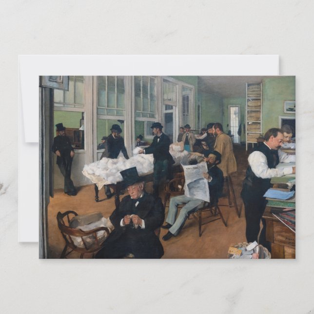 Edgar Degas - Cotton Office in New Orleans Dankeskarte (Vorderseite)