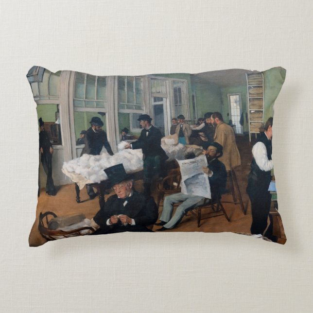 Edgar Degas - Cotton Office in New Orleans Dekokissen (Vorderseite)