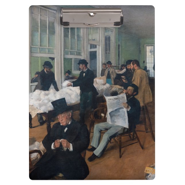 Edgar Degas - Cotton Office in New Orleans Klemmbrett (Vorderseite)