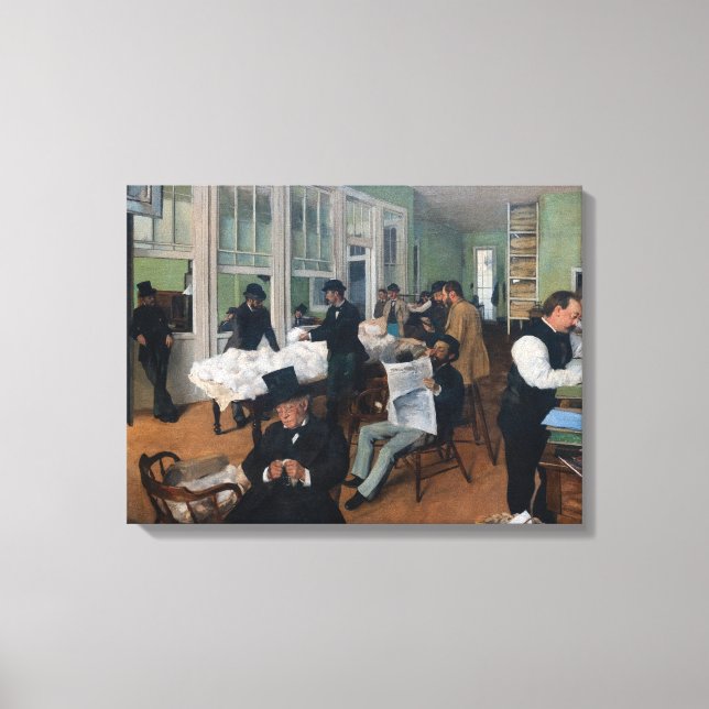 Edgar Degas - Cotton Office in New Orleans Leinwanddruck (Vorderseite)
