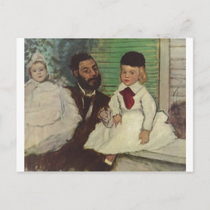 Edgar Degas - Count Lepic & seine Daughters 1870 Ö Postkarte