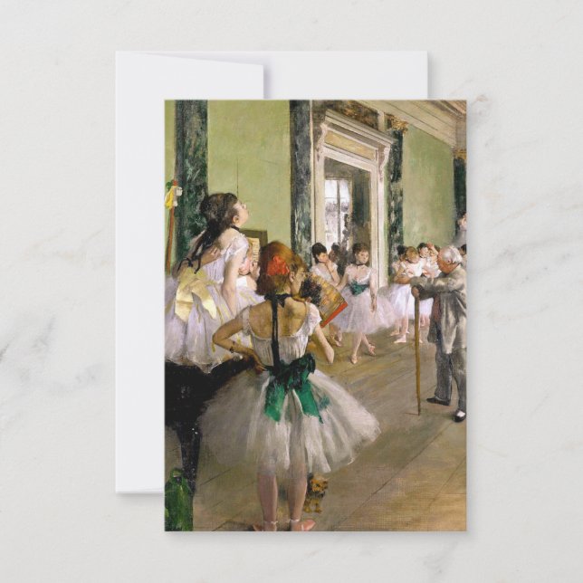 Edgar Degas Dance Class RSVP Karte (Vorderseite)