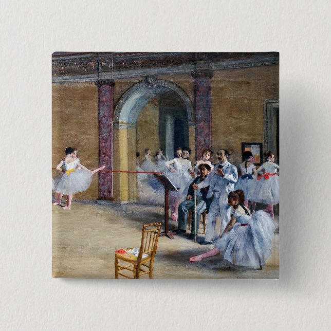 Edgar Degas - Dance Foyer, Opera rue Le Peletier Button (Vorderseite)