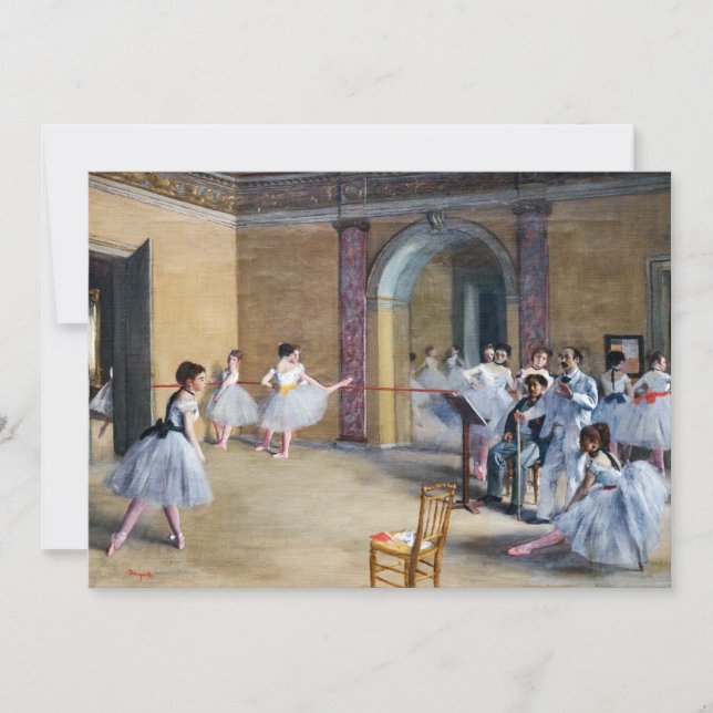Edgar Degas - Dance Foyer, Opera rue Le Peletier Dankeskarte (Vorderseite)