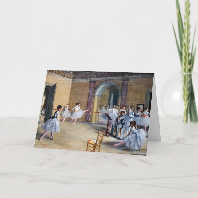 Edgar Degas - Dance Foyer, Opera rue Le Peletier Karte (Vorderseite)