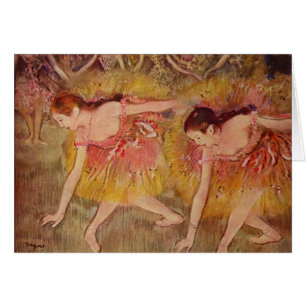Edgar Degas Dancers Bending Card