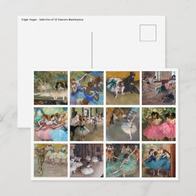 Edgar Degas - Dancers Masterpiece Selection Postkarte (Vorne/Hinten)