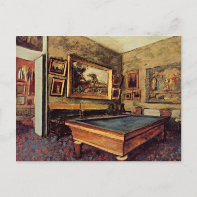 Edgar Degas, Das Billardzimmer Postkarte (Vorderseite)
