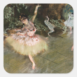 Edgar Degas - Der Star 1878 Quadratischer Aufkleber