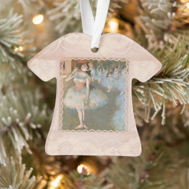 Edgar Degas Der Star Dancer mit Spitzentrimmkleid Ornament (Baum)