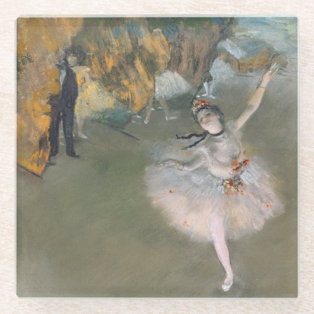 Edgar Degas | Der Star oder Tänzer auf der Bühne Glasuntersetzer (Vorderseite)