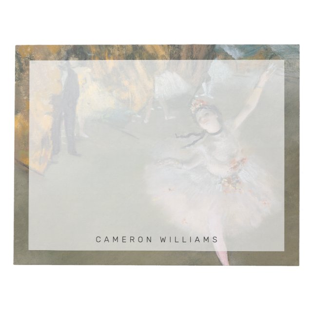 Edgar Degas | Der Star oder Tänzer auf der Bühne Notizblock (Vorderseite)