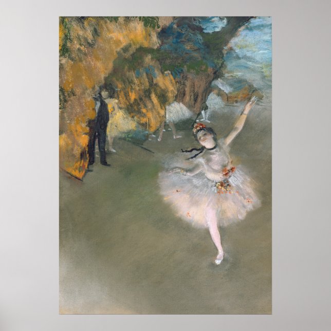 Edgar Degas | Der Star oder Tänzer auf der Bühne Poster (Vorne)