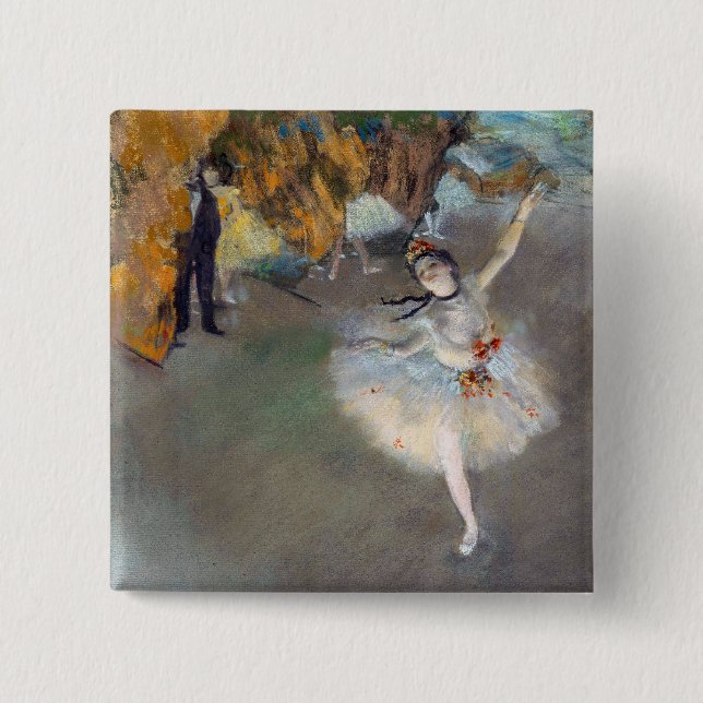 Edgar Degas - Der Star / Tänzer auf der Bühne Button (Vorderseite)