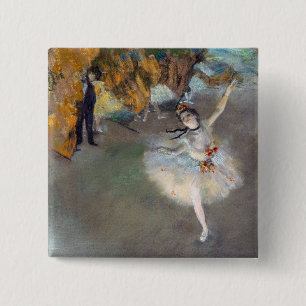 Edgar Degas - Der Star / Tänzer auf der Bühne Button
