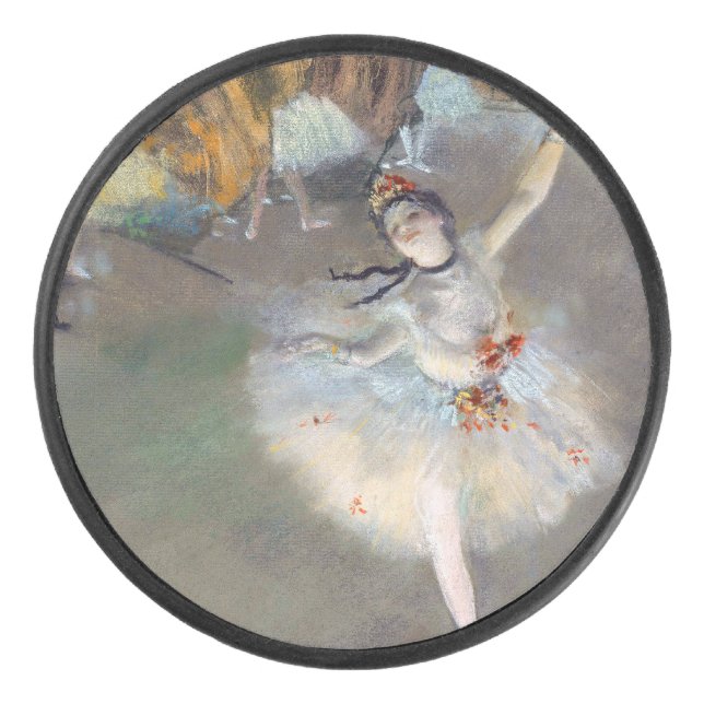 Edgar Degas - Der Star / Tänzer auf der Bühne Eishockey Puck (Vorderseite)