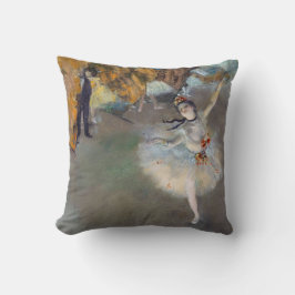 Edgar Degas - Der Star / Tänzer auf der Bühne Kissen