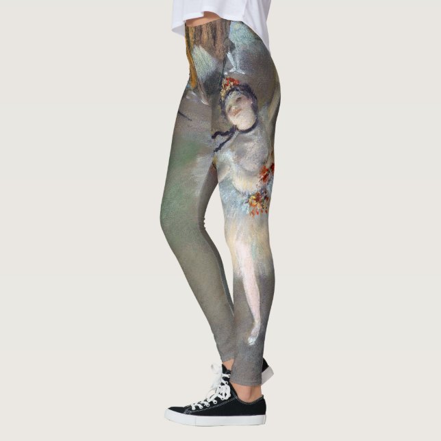 Edgar Degas - Der Star / Tänzer auf der Bühne Leggings (Links)