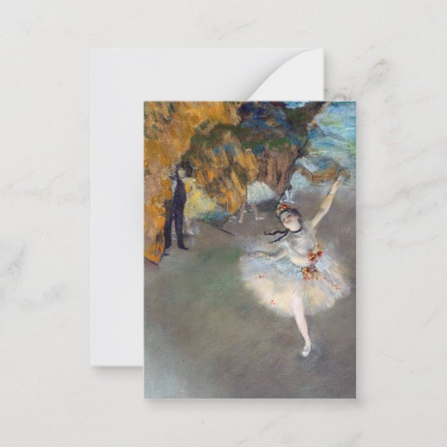 Edgar Degas - Der Star / Tänzer auf der Bühne Mitteilungskarte (Vorderseite)