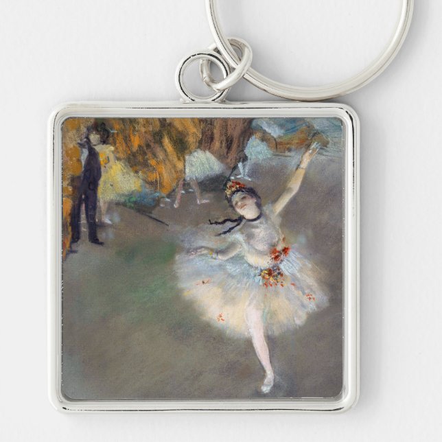 Edgar Degas - Der Star / Tänzer auf der Bühne Schlüsselanhänger (Vorne)
