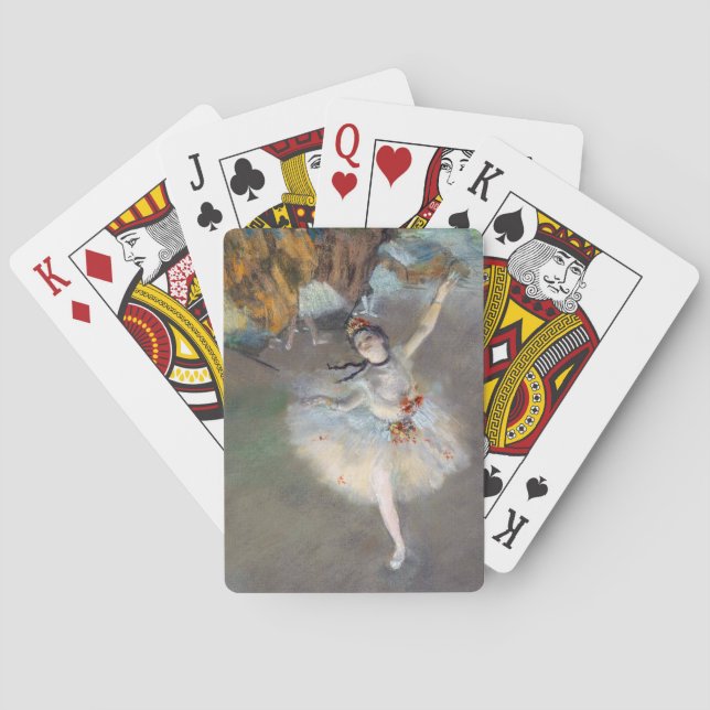 Edgar Degas - Der Star / Tänzer auf der Bühne Spielkarten (Rückseite)